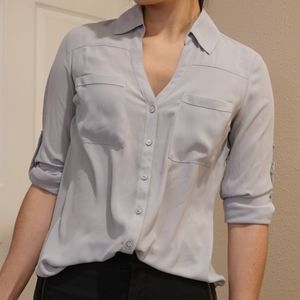 Express Blue-Gray Portofino Shirt Slim Fit Size S